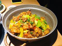嫩仔姜炒牛蛙-吃饭皇帝大土家民族菜(正大广场店)