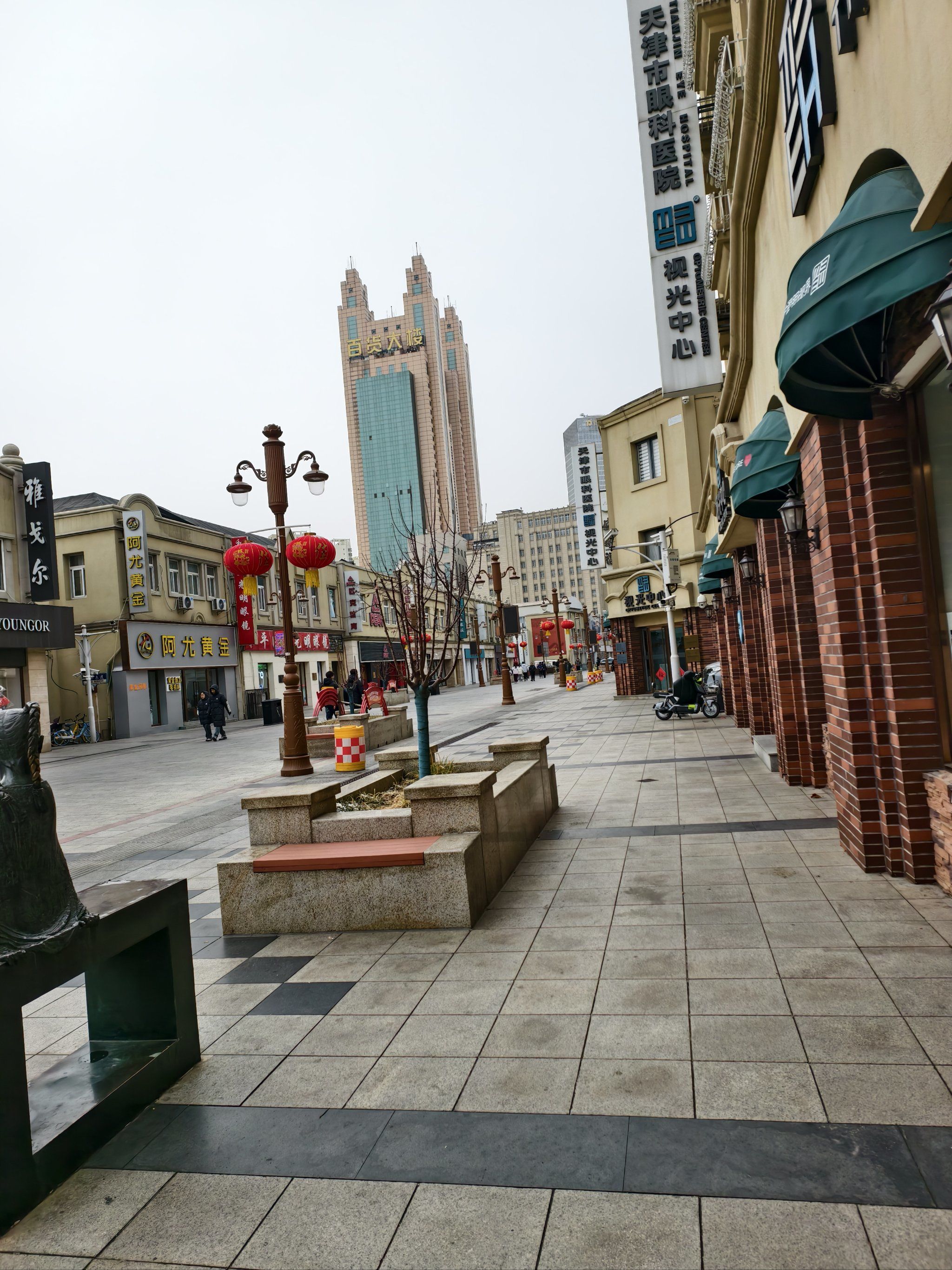 过年期间的天津和平路