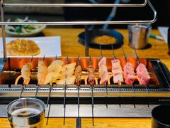 会自己转的烧烤炉-悦屋老板娘的烤肉店(紫薇田园店)