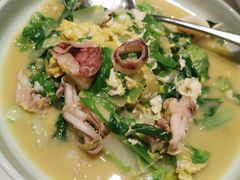 笔管鱼小白菜-开海·红岛海鲜虾水饺(石老人店)