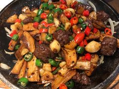 火焰杏鲍菇焗牛肉-北李妈妈菜·虾爬子大锅贴(贵和店)