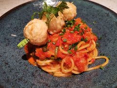 特制墨斗丸配韩式甜椒酱意大利面-BE BRIGHT KITCHEN(正佳广场店)