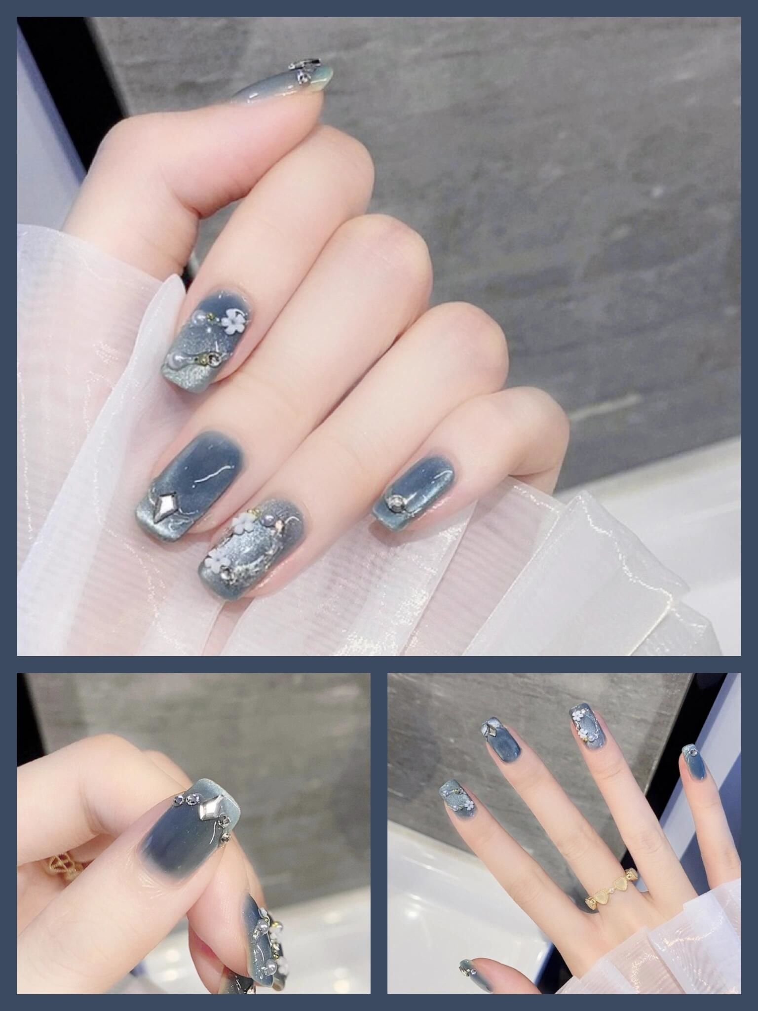 冷色系#美甲#个性美甲#高级感美甲#好看的美甲#美甲款