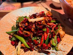 炒牛胸口油-浩海火燒雲傣家菜(芮欧百货店)