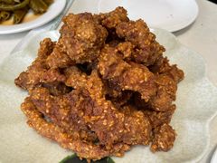 炸排骨-金鸡老字号砂锅口袋豆腐