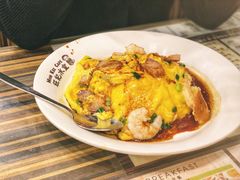 虾仁叉烧双拼滑蛋饭-旺记冰室(九龙中心大厦店)