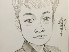 给客人画的卡通画-獨門烤肉(开发区店)