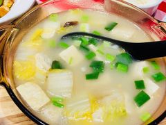 鸡汤小白菜煮榆林豆腐-西贝莜面村(近铁城市广场店)