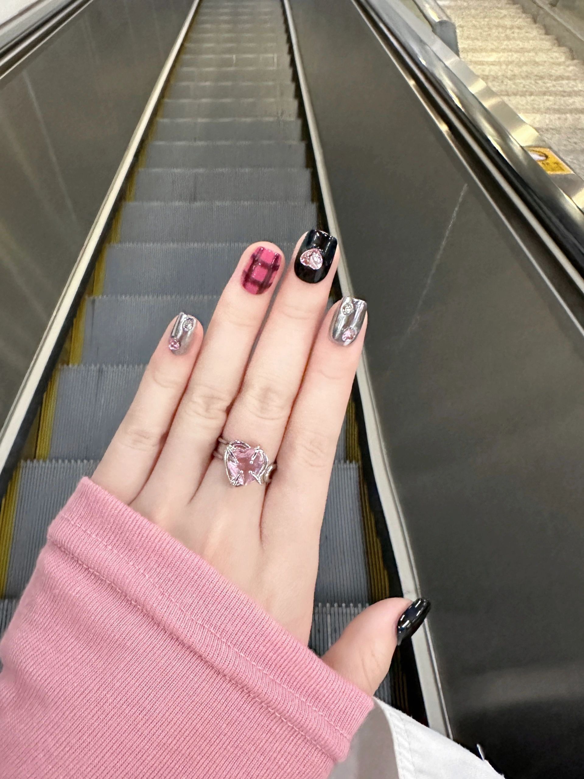 blackpink黑粉甜酷美甲95我可太爱啦