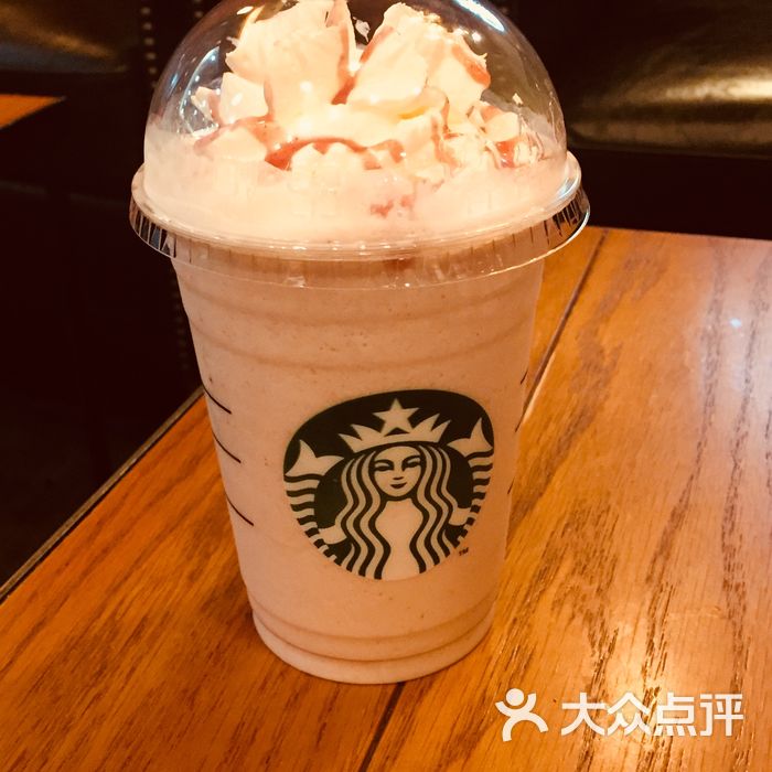 星巴克草莓白巧克力星冰乐图片-北京咖啡厅-大众点评网