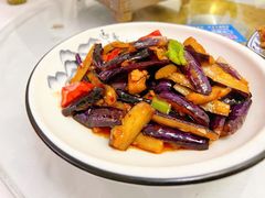 油焖茄子-峡谷农家乐饭店