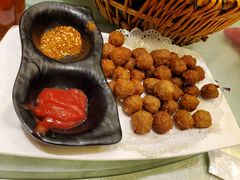 干炸丸子-华盛园卷子王农家菜水库鱼