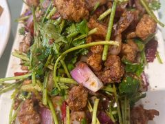 葱爆羊肉-桃子餐厅·天津菜(红星路直营店)