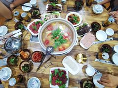 清汤豆米火锅大锅-黔府豆米火锅野菜馆(南马店)