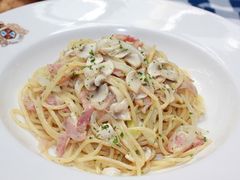 白菌腌肉炒意粉&nbsp;副本-皇冠自酿啤酒坊(中国红街5号楼店)