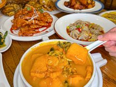 -东来菜馆•手抓海鲜家常菜•海鲜锅贴(鸽子窝店)