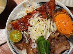 月见牛五花鳗鱼双拼饭-堂本家·二代目·炸猪排(中心书城店)