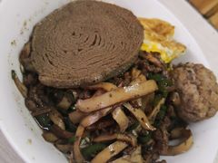 青椒干子肉丝干拌面-高邮面馆(明瓦廊店)