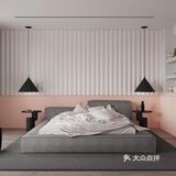 高级灰+粉色loft，全屋衣柜无把手，炫酷卫生间太惊艳！