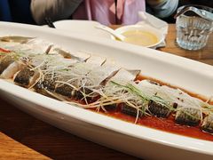 清蒸海鲜汁翘嘴大白鱼-花舍·新派粤菜·西餐·下午茶(亚运村·鸟巢店)