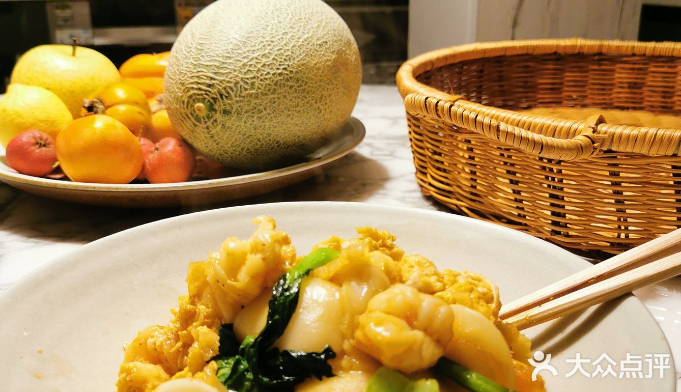 一人食之鲜虾仁青菜炒年糕
