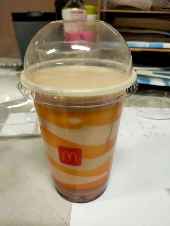 打分    /人 麦当劳新品尝试 「阿华田风味珍珠奶茶」淡淡的茶香味