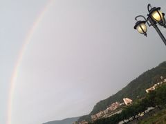 天台雨后彩虹美景-郑厨私房菜