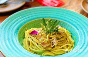Basil Pesto Bacon Pasta