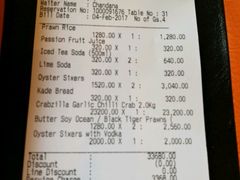 账单-Ministry of Crab(科伦坡店)