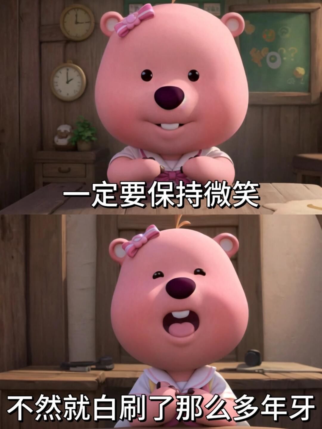 一定要保持微笑,不然就白刷了那么多年牙