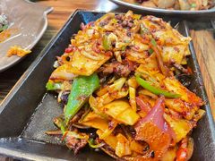 鱼香肉丝炒面片-阿记烧烤(英达路店)