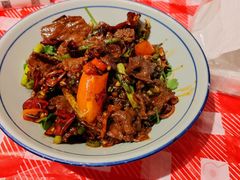 爆炒雪花吊龙牛肉-荆九爷爆炒桥头三嫩(浙大店)