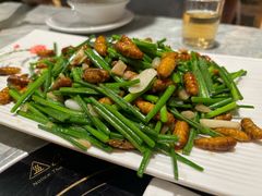 韭菜花炒蚕蛹-池记大牌档(广纸店)