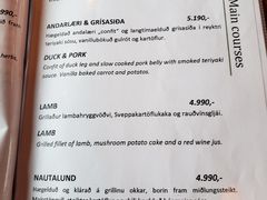 菜单-Pakkhús Restaurant