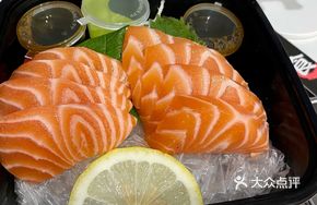 Sweet Shrimp and Salmon Sashimi
