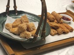 脆鳕鱼拼招牌响铃-杭州西湖柳莺里酒店·闻莺厅