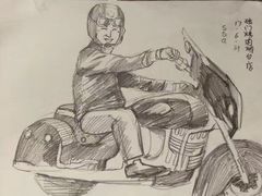 给客人画的卡通画-獨門烤肉(开发区店)