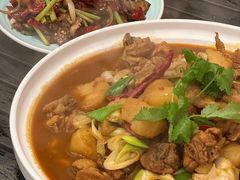 线辣皮炒黄牛肉-新疆杭州疗养院·富春山庄