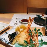 天妇罗挺新鲜的大虾,老公很喜欢。滑蛋鳗鱼有点腻