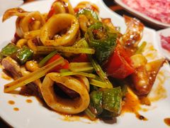 爆炒鱿鱼-金穗园·砂锅粥.醉鸡煲火锅(长寿路店)
