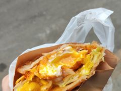 -小红车炸蛋葱油饼