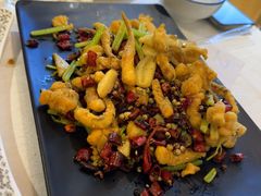 干煸鱿鱼须-大眼锅贴水饺(河东店)