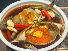 草家招牌酱油蟹-草家酱蟹炭火烤肉店(珲春南路一店)