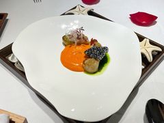 煎扇贝配红椒泡沫佐柚子胡椒酱-王品牛排(杭州大厦店)