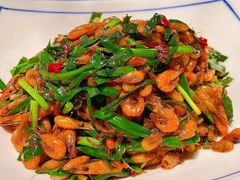 韭菜炒河虾-古道村落(温汤店)