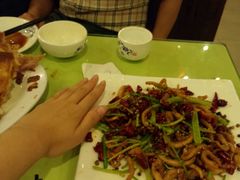 干煸鱿鱼须-大眼锅贴水饺(河东店)