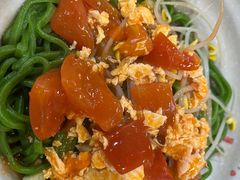 西红柿鸡蛋面-手擀菠菜面(西康路店)