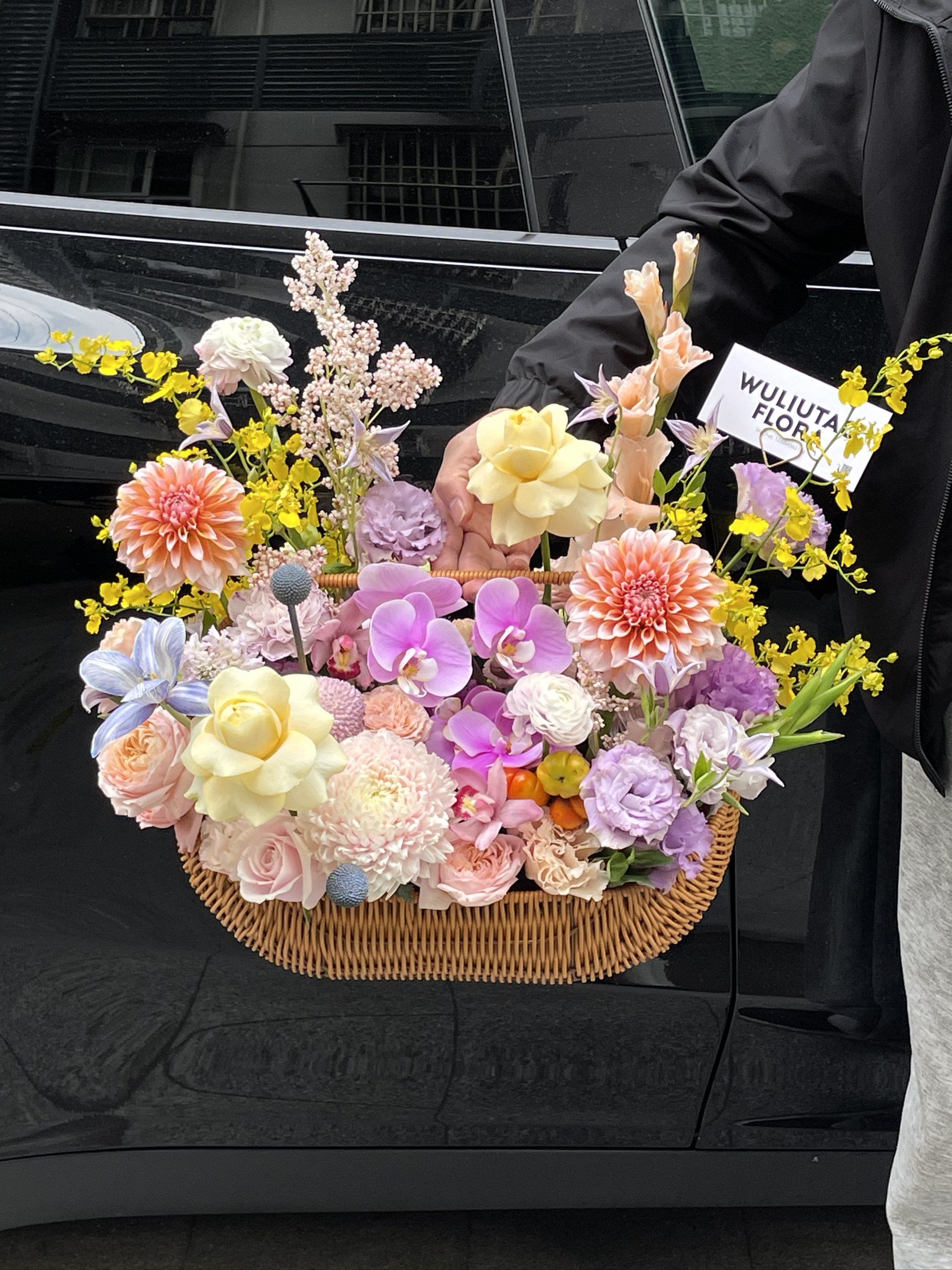 手提花篮#生日手提花篮#高级小花篮#生日花束#鲜花小花篮#南京花店