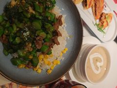 芥兰苗安格斯牛肉烩饭-杯子红牛排(创意产业园店)