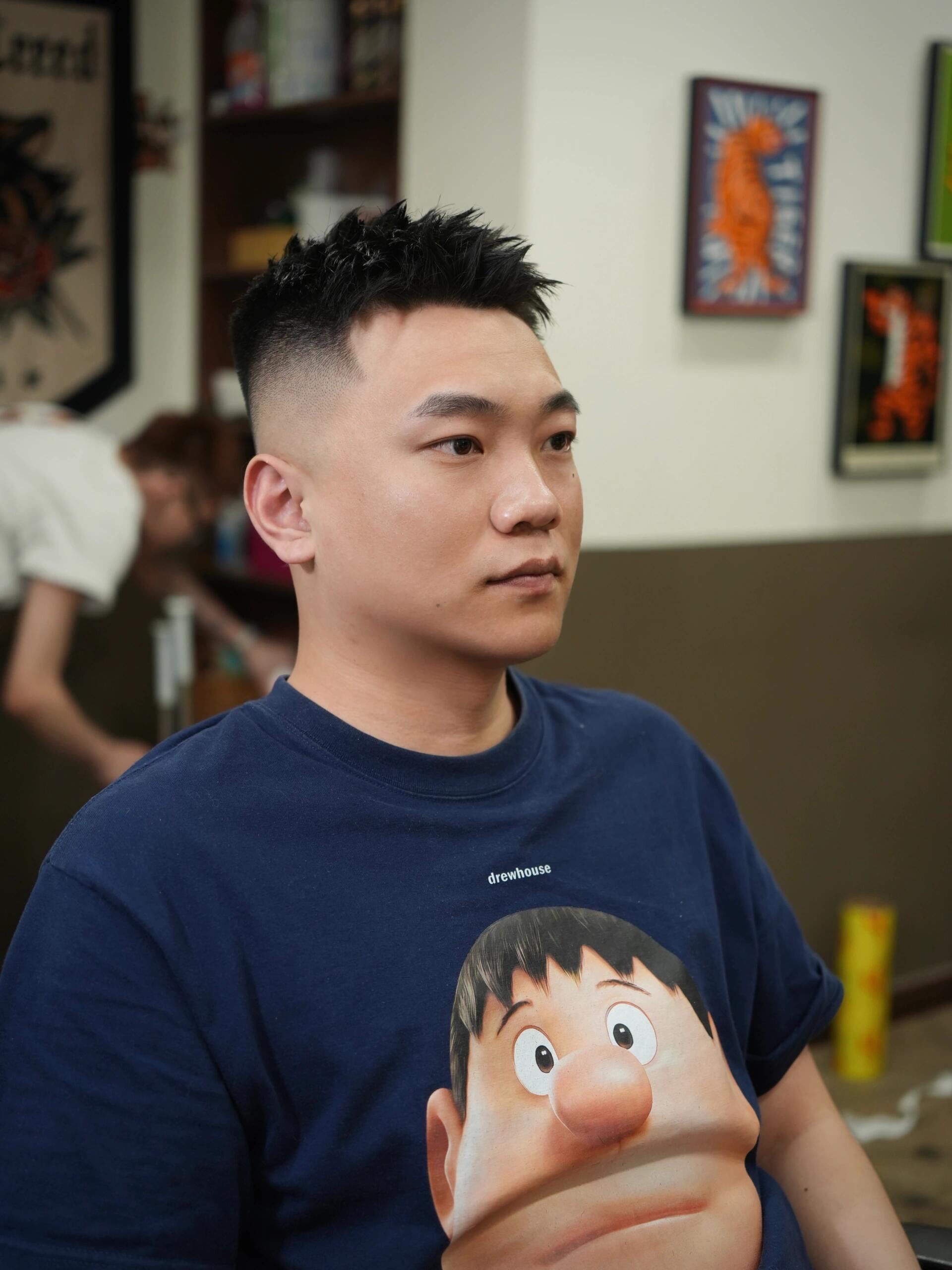 推荐||两侧高位渐变➕短款凌乱前刺组合\\nbarbershop 发型分享